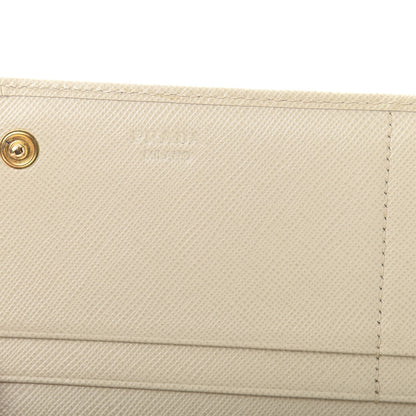 Prada Saffiano Metal Continental Flap Wallet Cera 6 of 13