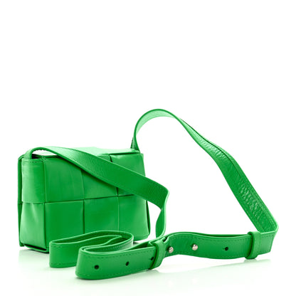 Bottega Veneta Crinkled Lambskin Maxi Intrecciato Extra Mini Cassette Crossbody Bag Parakeet 3 of 9