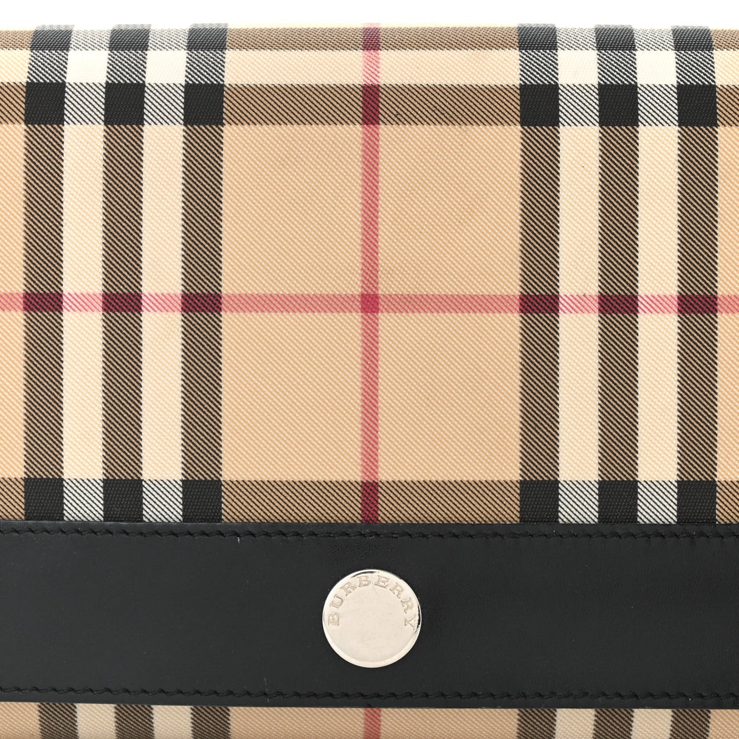 House Check Flap Shoulder Bag Black