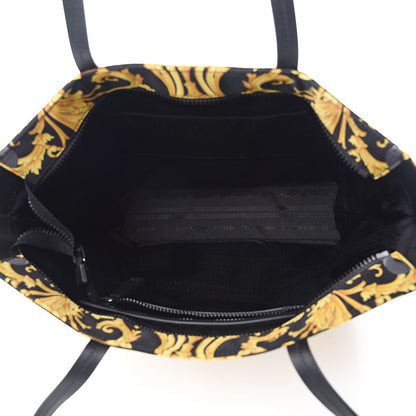 Versace Nylon Baroque Print Tote Black 5 of 9