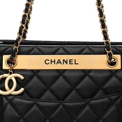 Chanel Lambskin Quilted Trendy CC Shopping Tote Black 8 of 10