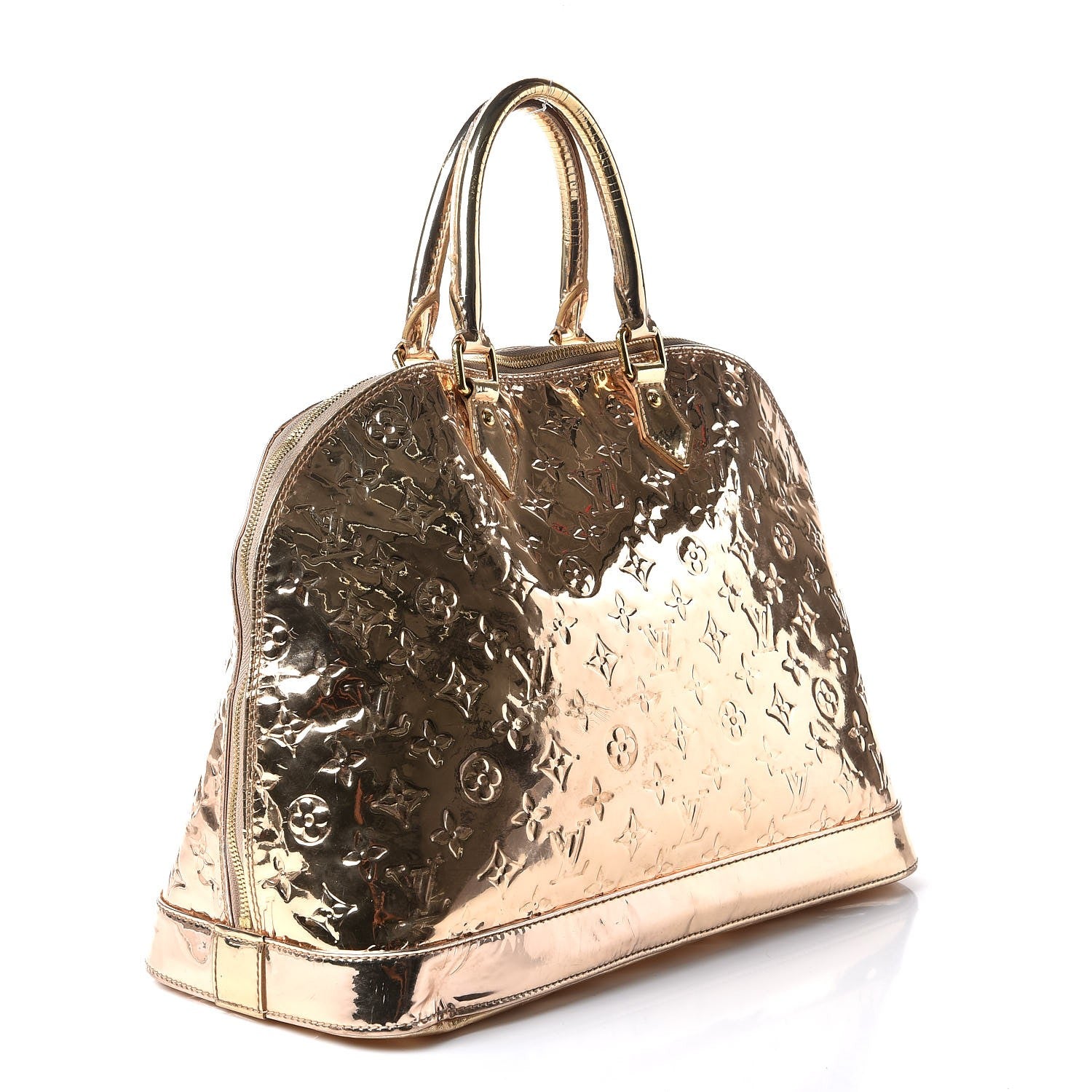 Louis Vuitton Monogram Miroir Alma MM Gold 3 of 10