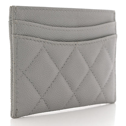 Chanel Caviar Quilted Card Holder Grey 3 of 10