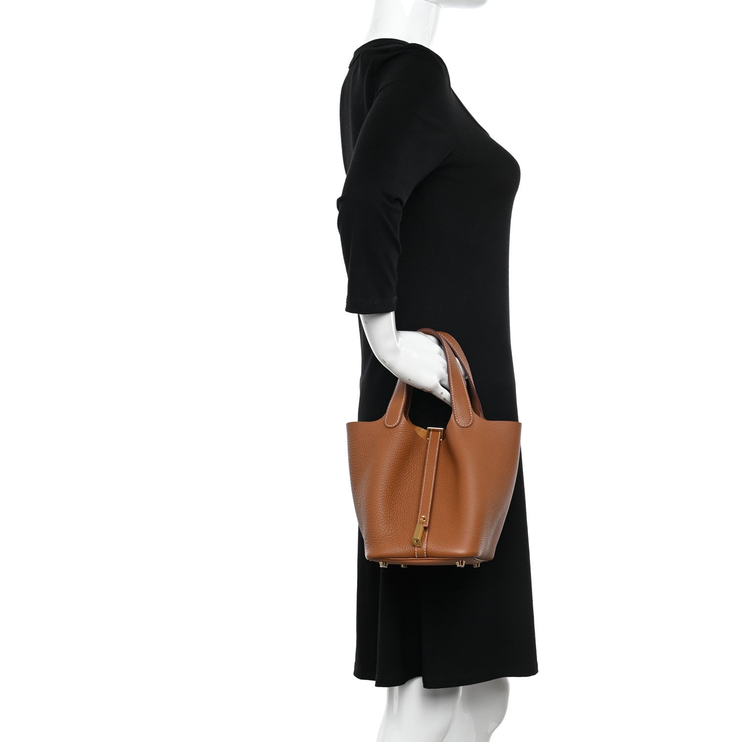 Hermes Taurillon Clemence Picotin Lock 18 PM Gold 2 of 11