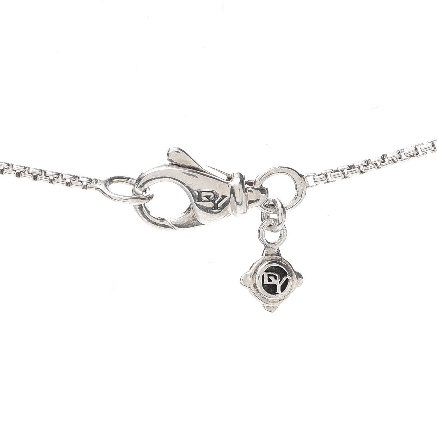 David Yurman Sterling Silver Diamond Petite Pave Heart Necklace 4 of 5