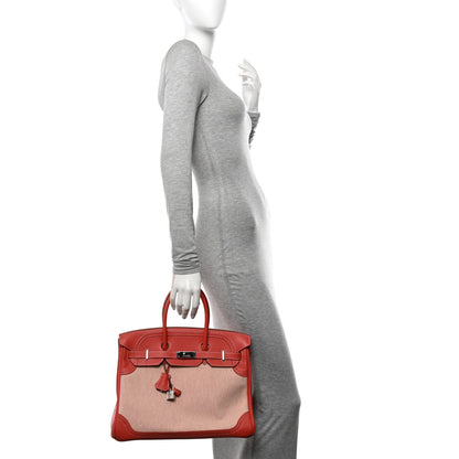 Hermes Swift Toile Ghillies Birkin 35 Rosy 2 of 16
