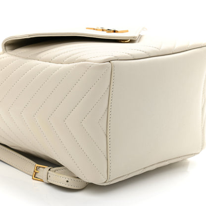 Saint Laurent Lambskin Matelasse Monogram Joe Backpack Cream 9 of 10
