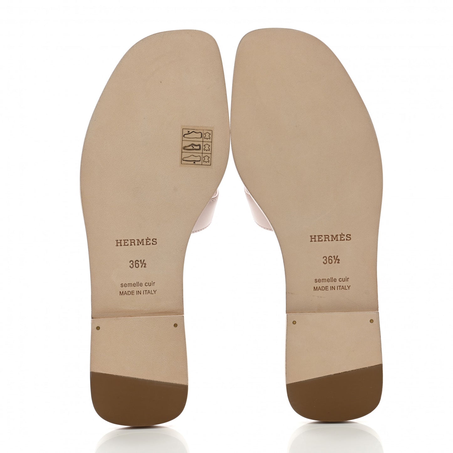 Box Calfskin Oran Sandals 36.5 Rose Pale