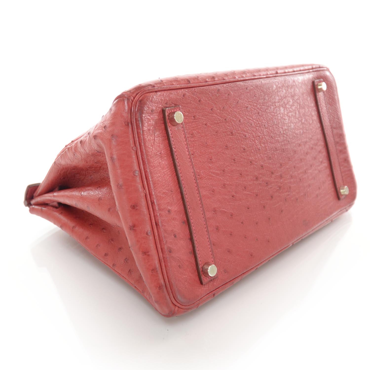 Hermes Ostrich Birkin 35 Rouge Vif 4 of 9