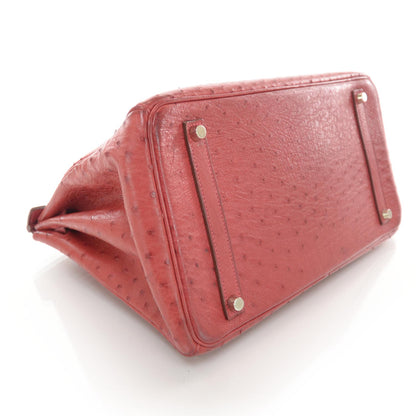 Hermes Ostrich Birkin 35 Rouge Vif 4 of 9