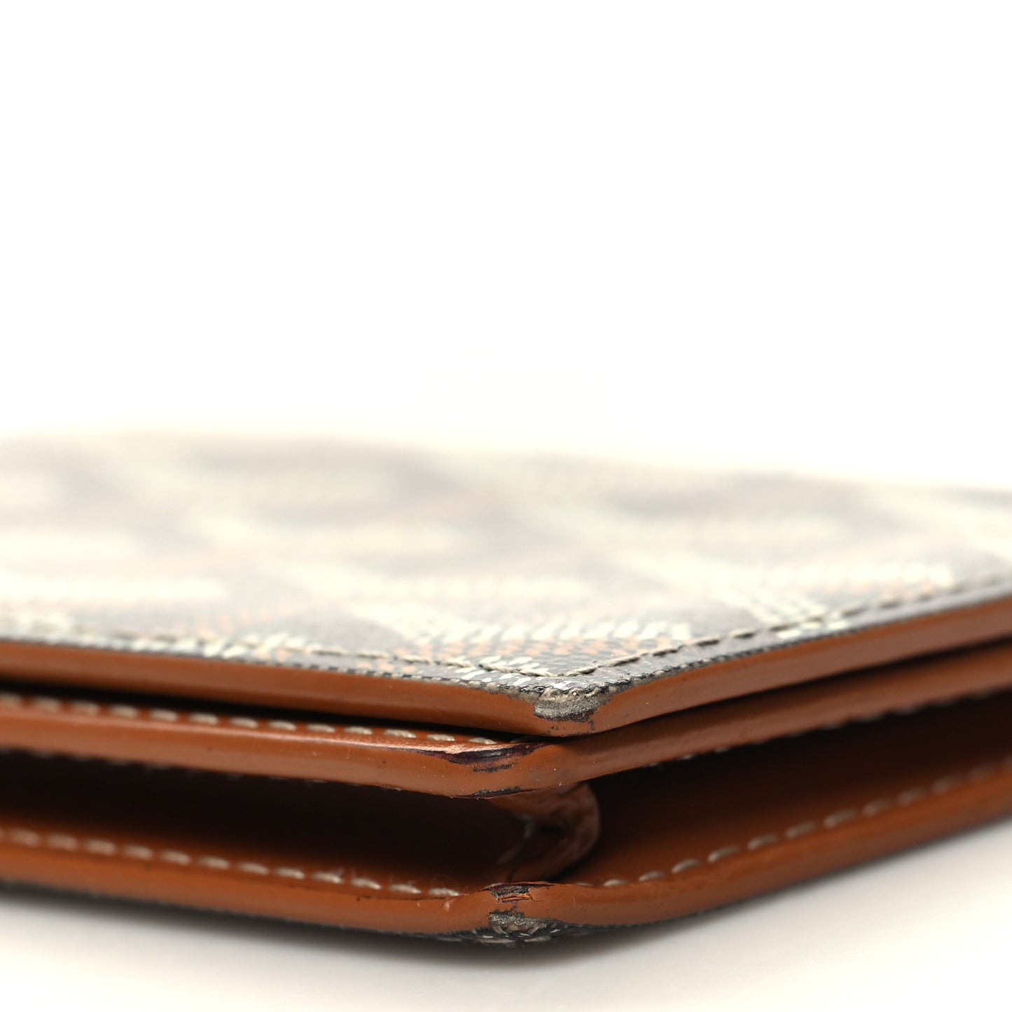 Goyardine Business Card Holder Black Gold