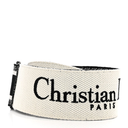 Christian Dior Canvas Embroidered Shoulder Strap Black 4 of 6