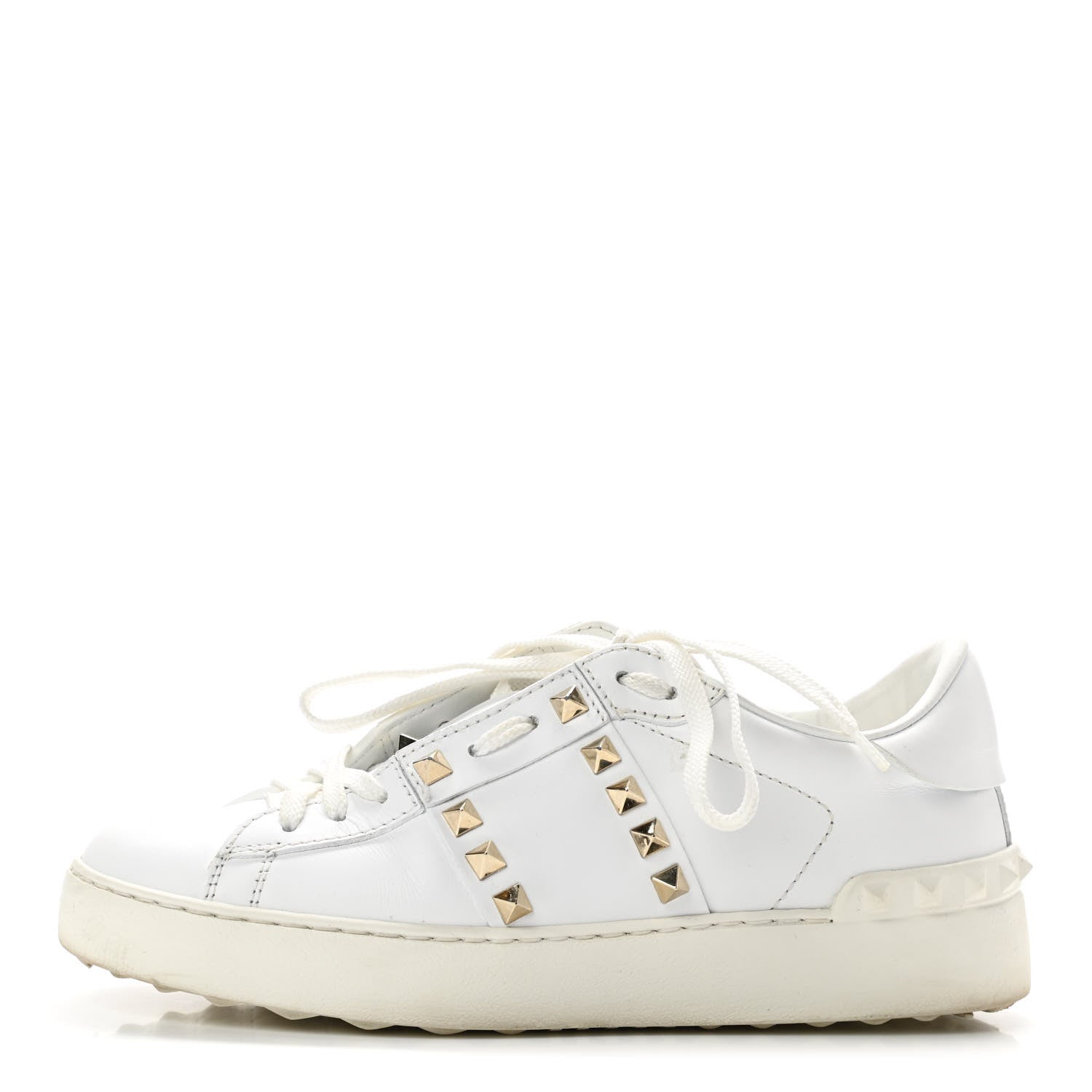 Valentino Garavani Calfskin Rockstud Untitled Open Sneakers 36 White 1 of 8
