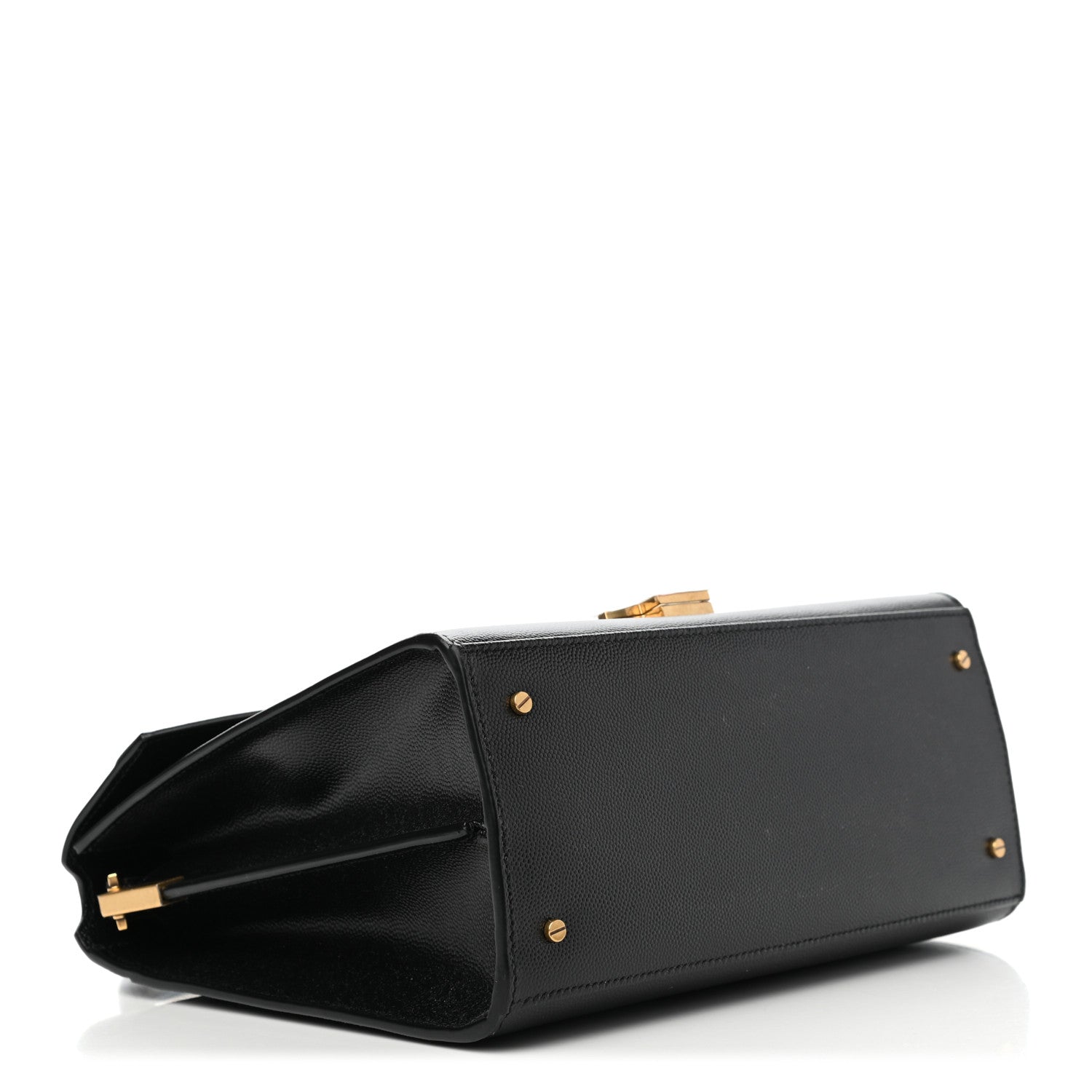 Saint Laurent Grain de Poudre Medium Classic Monogram Cassandra Top Handle Black 3 of 7