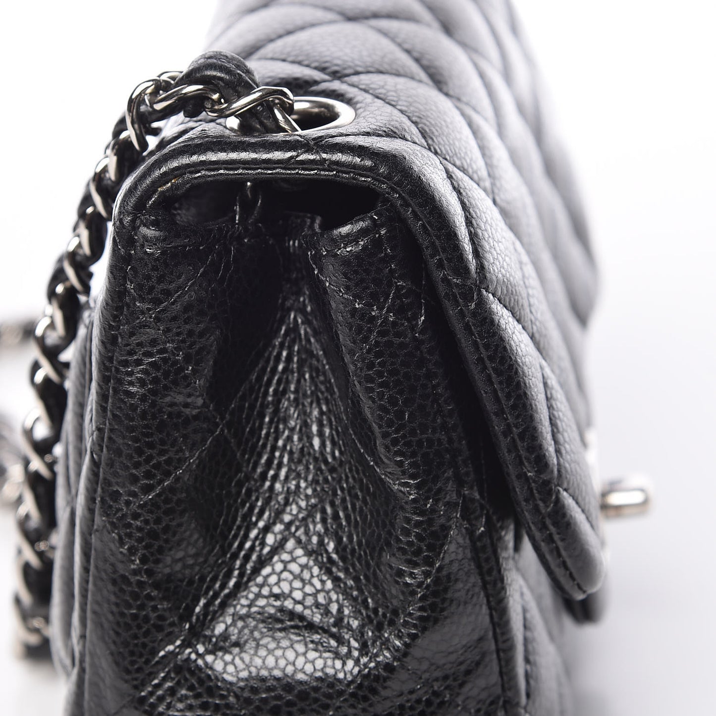 Caviar Quilted Mini Square Flap Black