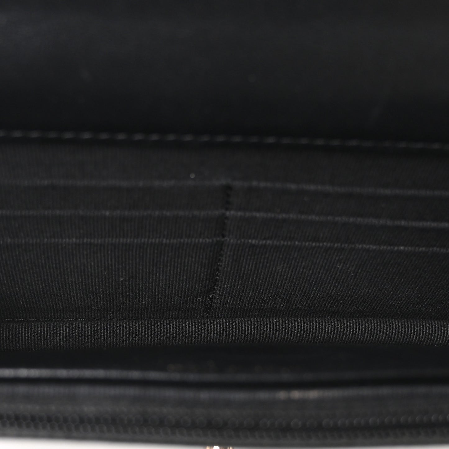Lambskin Quilted Trendy CC Wallet On Chain WOC Black