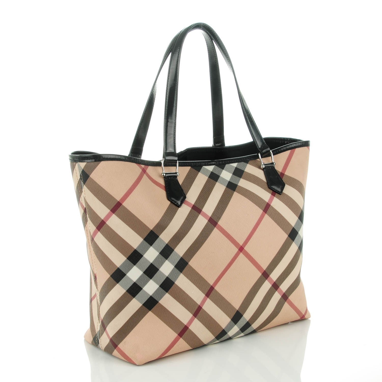 Burberry Nova Check Large Nickie Tote Black 4 of 9