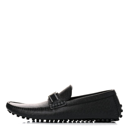Louis Vuitton Taiga Hockenheim Moccasin Loafers 8.5 Black 1 of 12