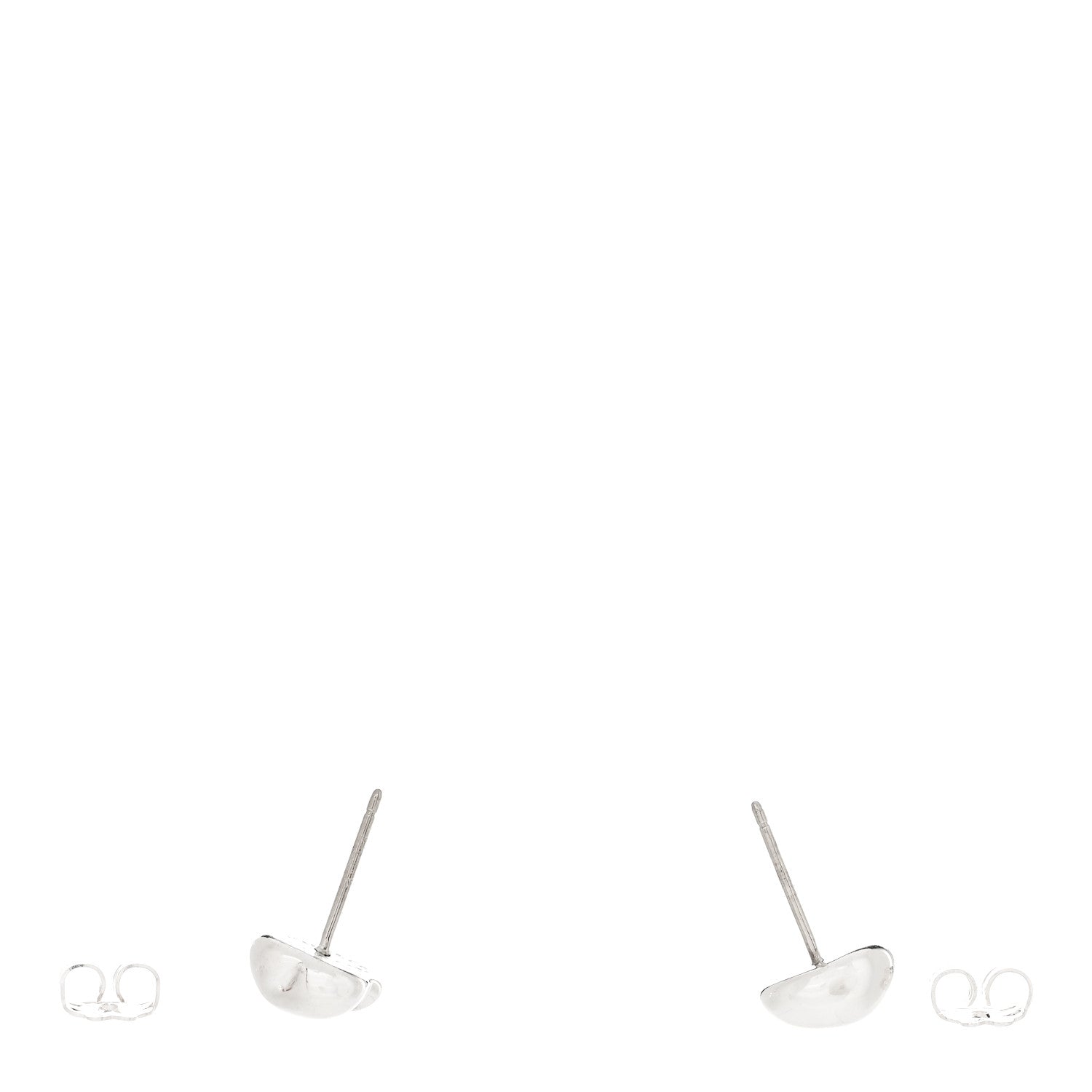 Tiffany Sterling Silver Elsa Peretti Nugget Earrings 3 of 4