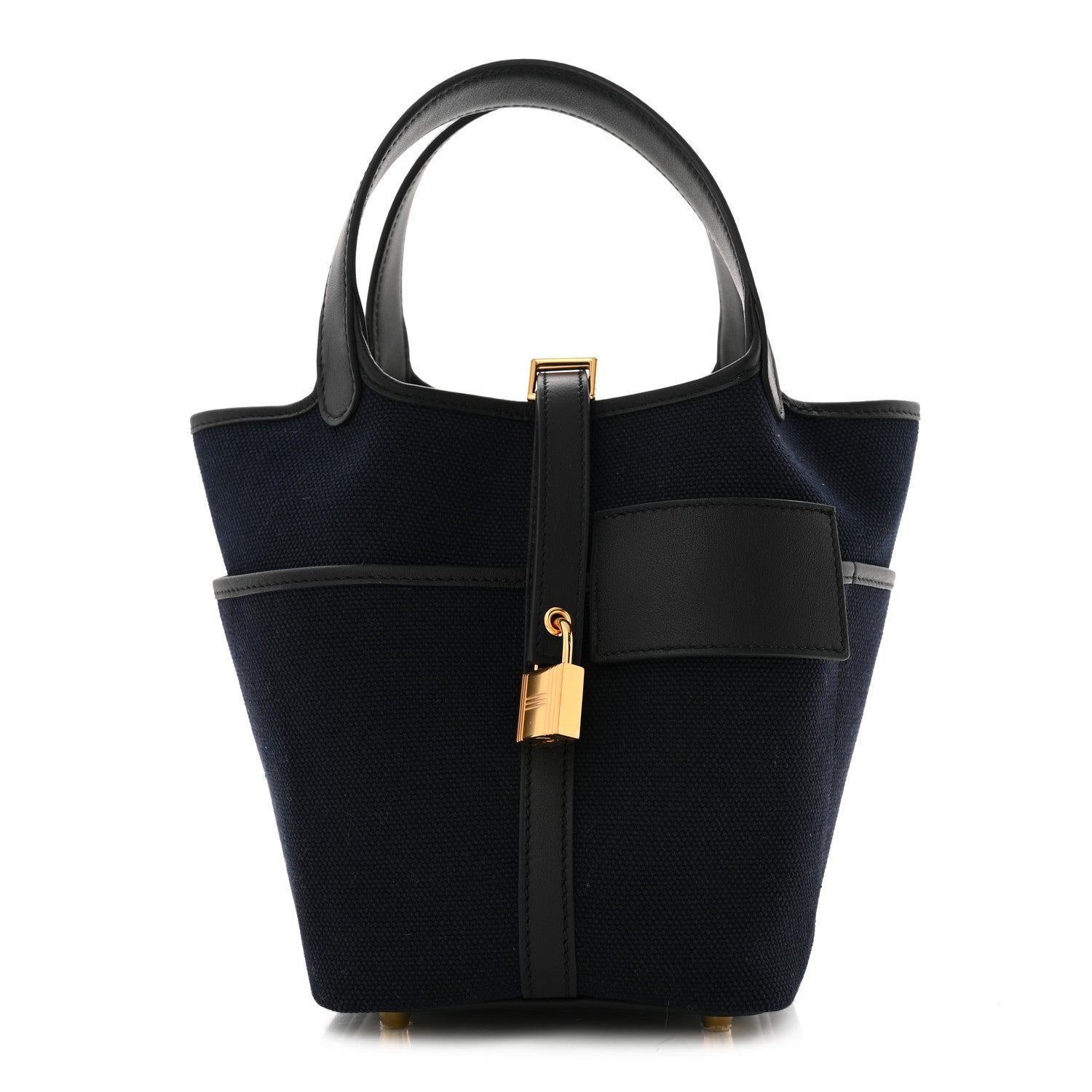 Hermes Toile Goeland Swift Cargo Picotin Lock 18 Bleu Marine 1 of 10