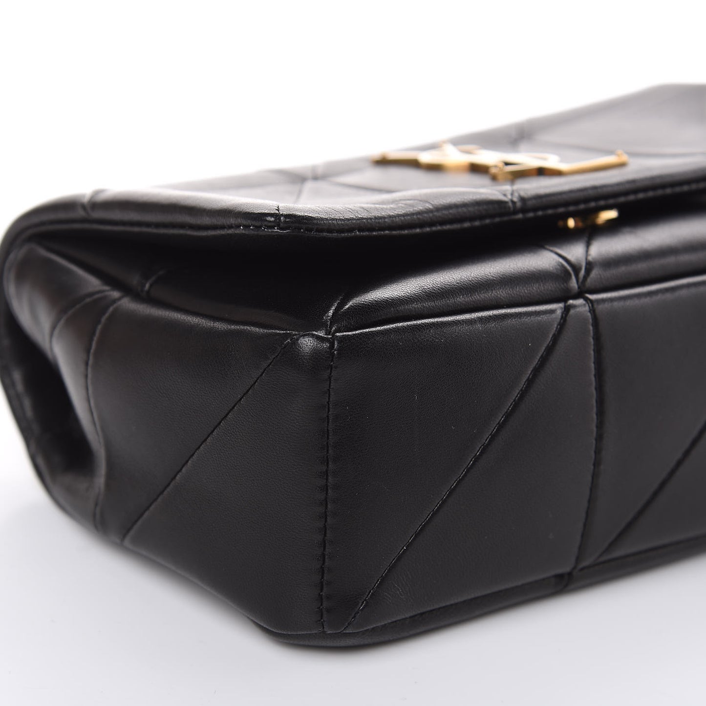 Lambskin Patchwork Monogram Small Jamie Black