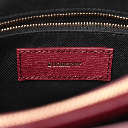 Burberry Derby Calfskin House Check Medium Banner Tote Crimson 7 of 10