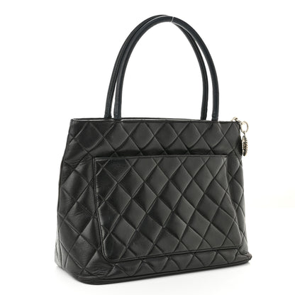Chanel Lambskin Quilted Medallion Tote Black 3 of 12
