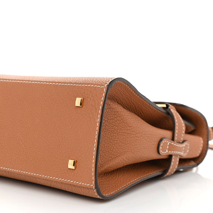 Delvaux Crispy Calfskin Mini Tempete Satchel Vegetal 8 of 10
