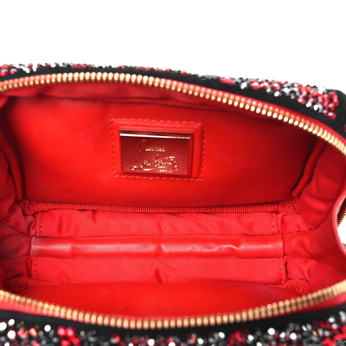 Piloutin Strass Leopard Clutch Red Gun Metal
