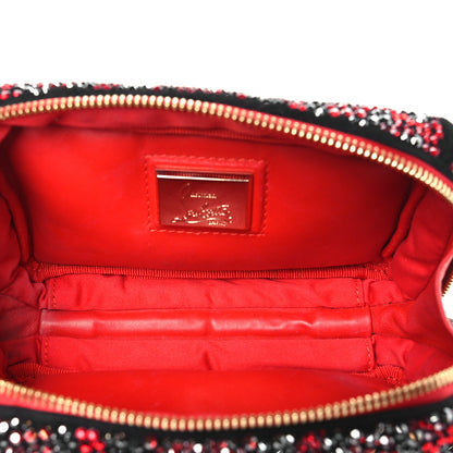 Christian Louboutin Piloutin Strass Leopard Clutch Red Gun Metal 5 of 9