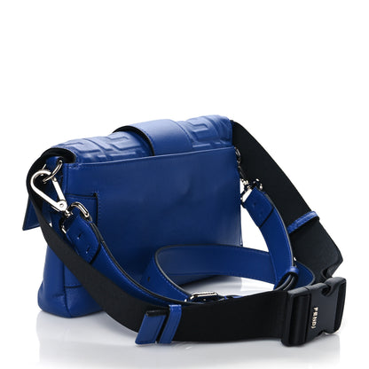 Fendi Nappa FF 1974 Embossed Belt Baguette Bag Blue Neon 3 of 9