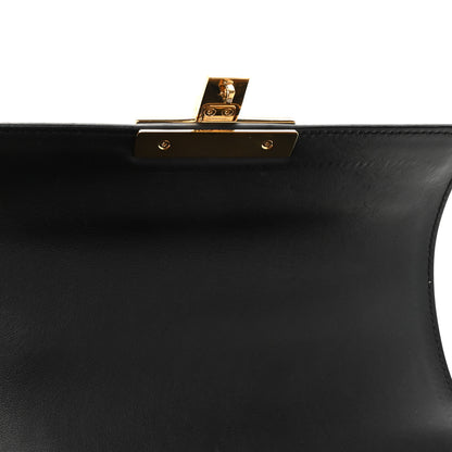 Gucci GG Supreme Monogram Small Padlock Bamboo Shoulder Bag Beige Black Cuir 11 of 15