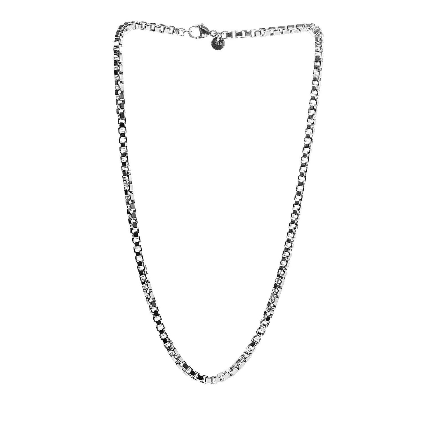 Sterling Silver 4mm Venetian Link Necklace