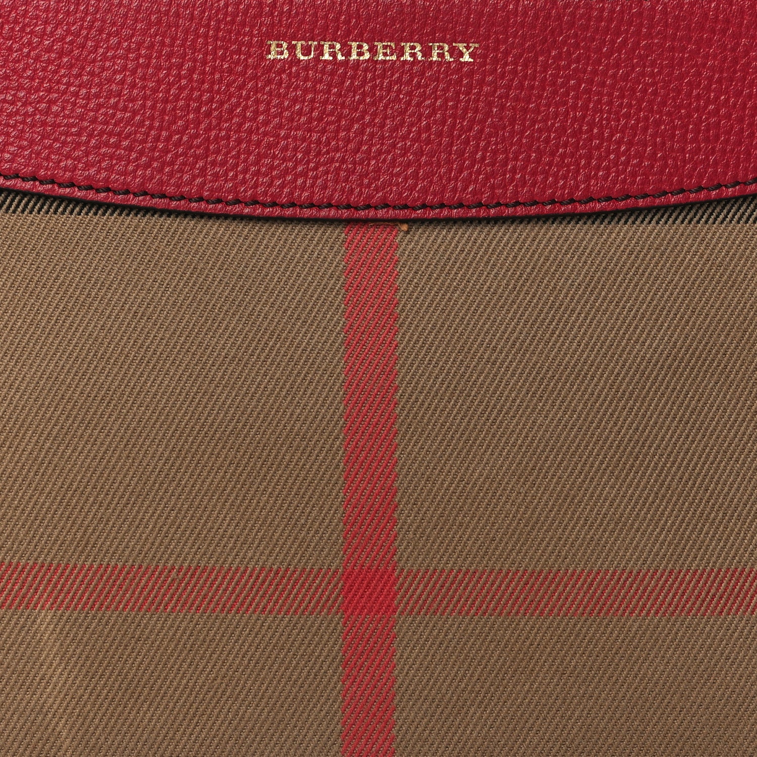 Burberry House Check Derby Peyton Crossbody Clutch Bag Russet Red 8 of 12