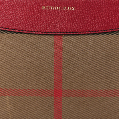 Burberry House Check Derby Peyton Crossbody Clutch Bag Russet Red 8 of 12