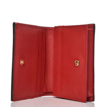 Gucci GG Supreme Monogram Blooms Card Case Beige Blue Navy Hibiscus Red 5 of 7