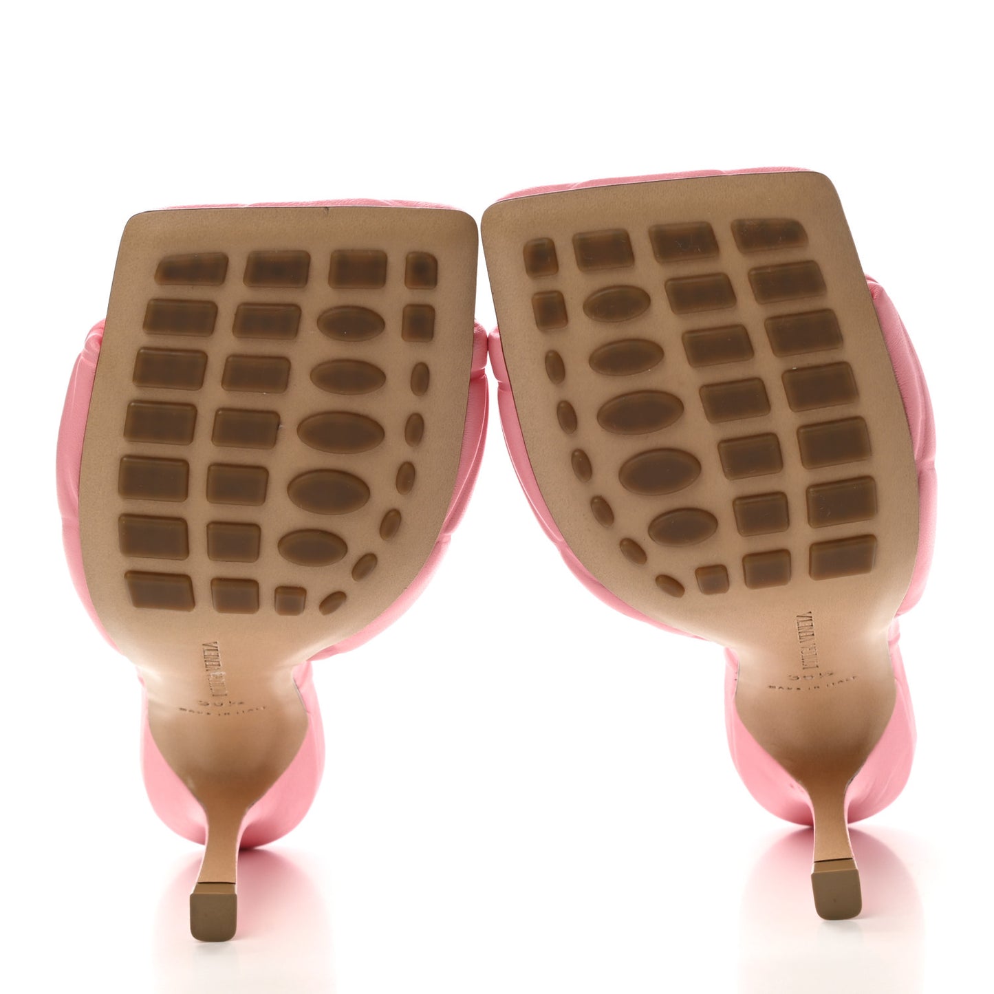 Nappa Quilted Rubber Lido Mule Sandals 36.5 Blossom