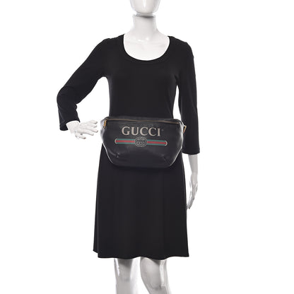 Gucci Grained Calfskin Logo Belt Bag Black 2 of 12