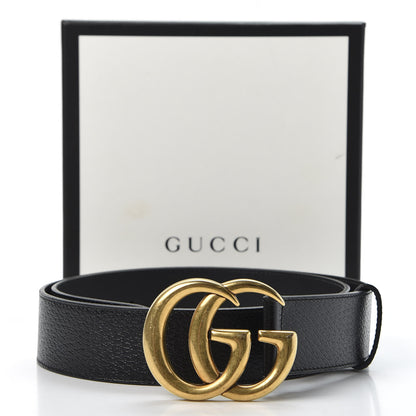 Gucci Textured Calfskin Double G 40mm Belt 90 36 Black 4 of 4
