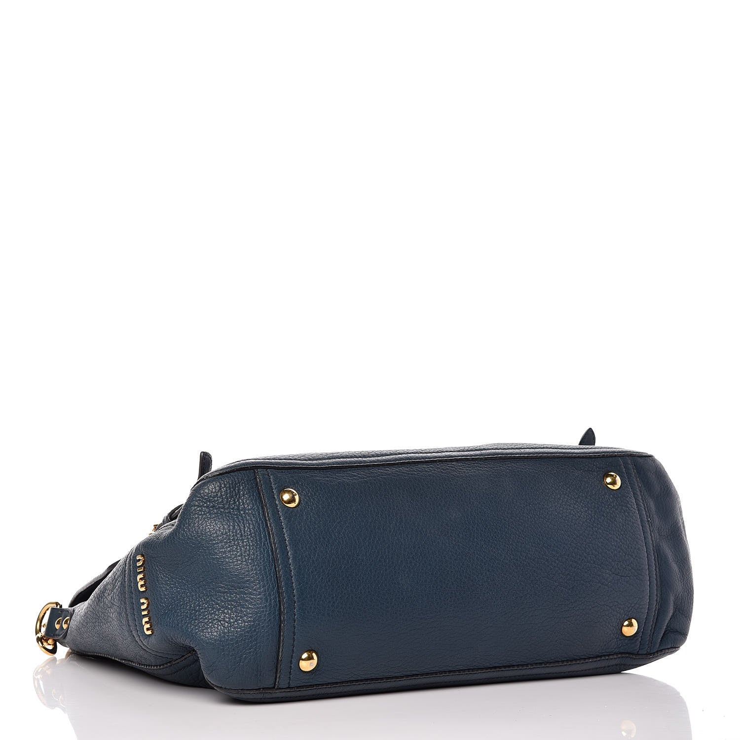 Miu Miu Cervo East-West Flap Satchel Blue 5 of 18
