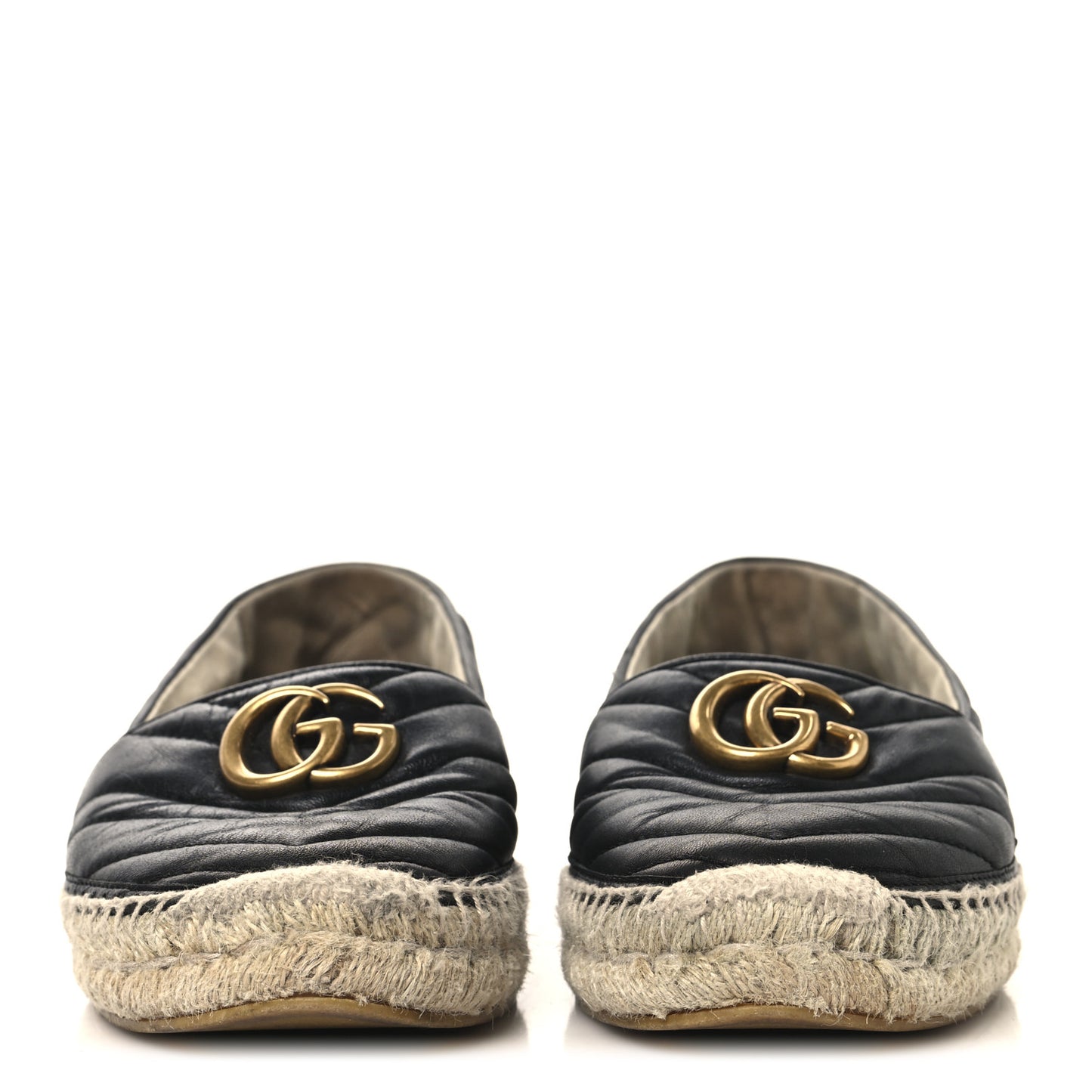 Nappa Matelasse GG Marmont Espadrilles 38 Black