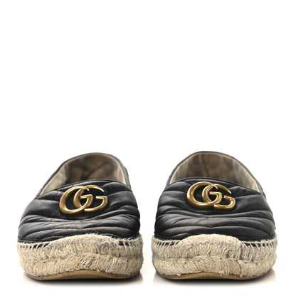 Gucci Nappa Matelasse GG Marmont Espadrilles 38 Black 3 of 10
