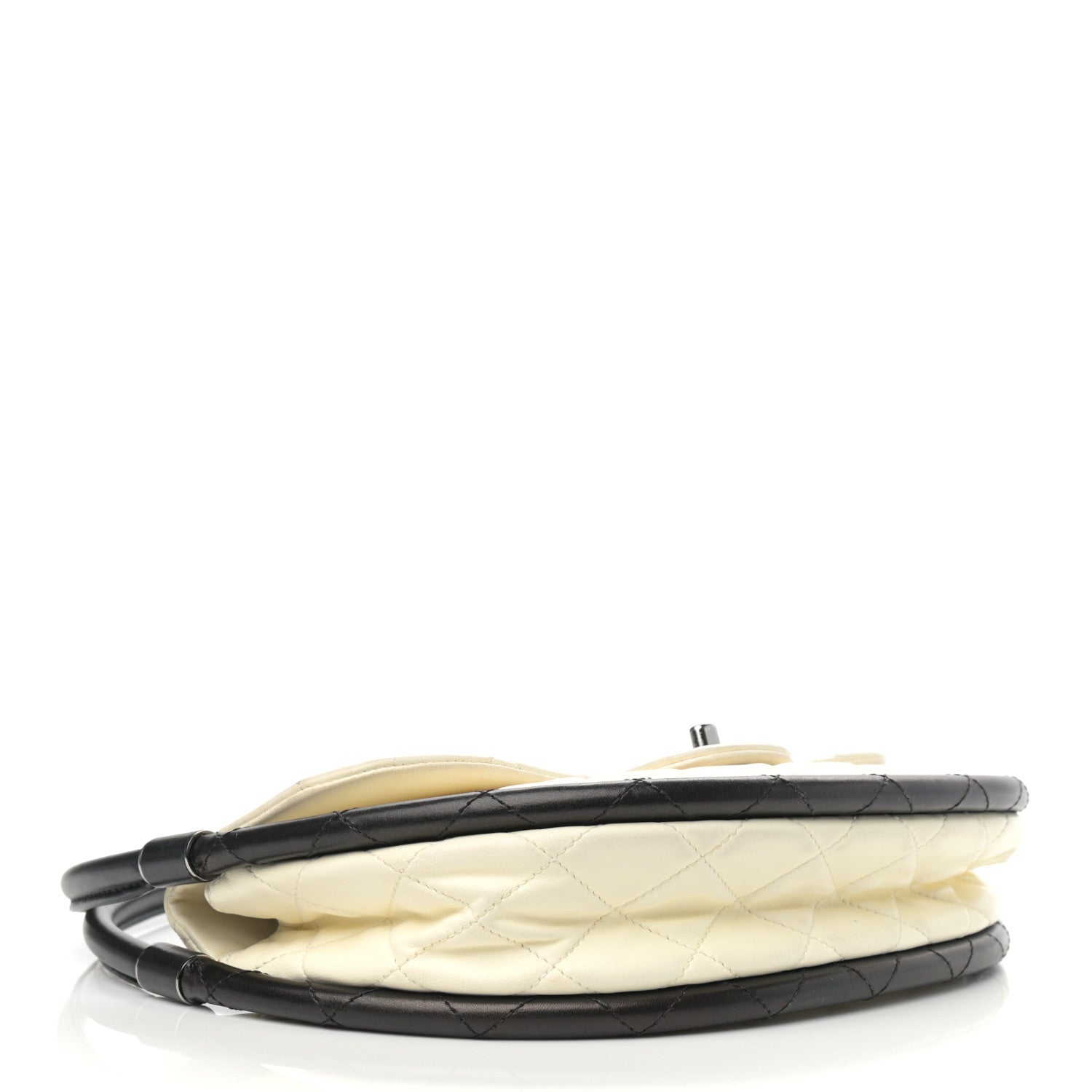 Chanel Lambskin Quilted Small Hula Hoop Flap Ivory 4 of 14