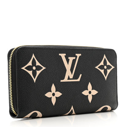 Louis Vuitton Empreinte Monogram Giant Zippy Wallet Black Beige 3 of 7
