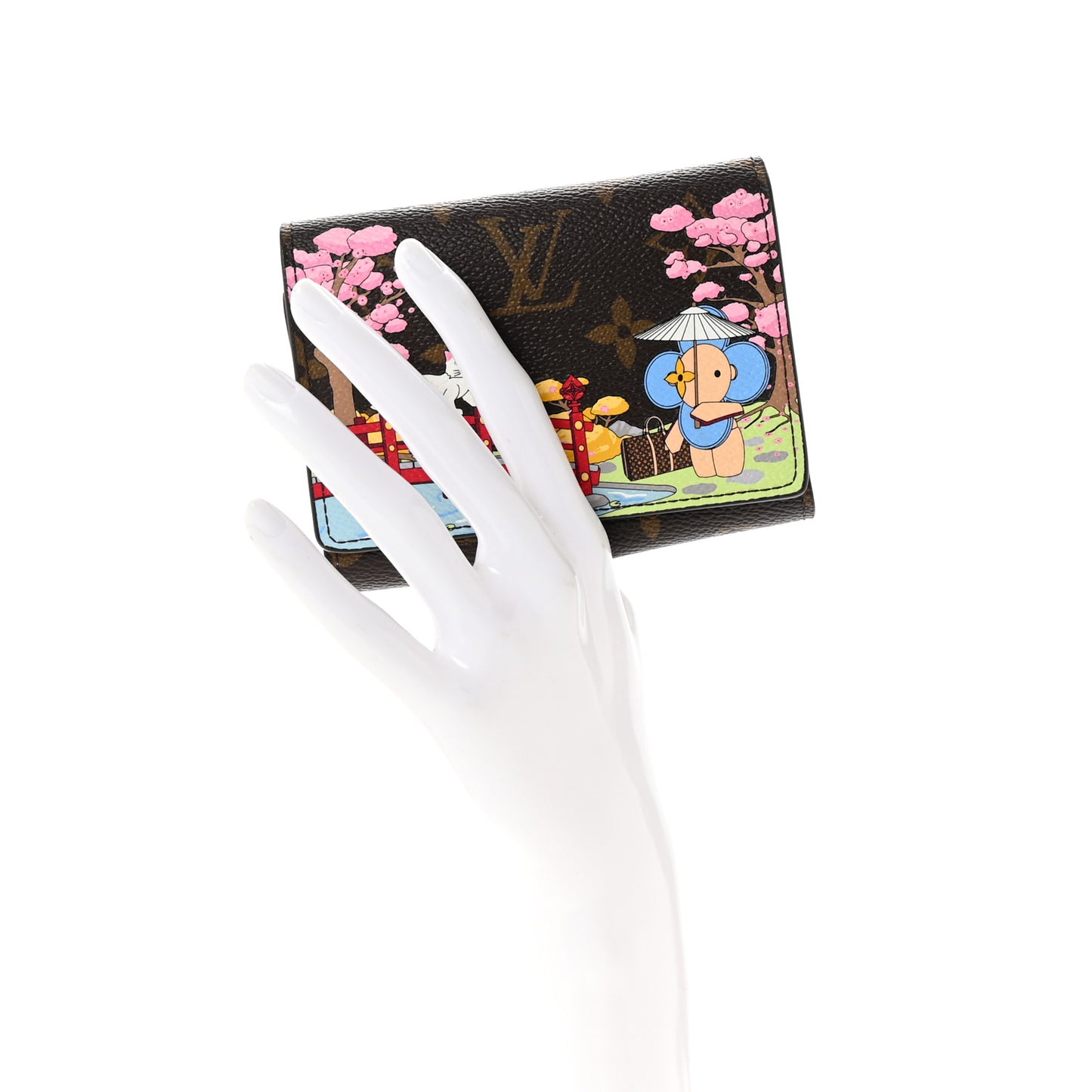 Monogram 2021 Christmas Animation Japanese Garden Victorine Wallet Wisteria Pink
