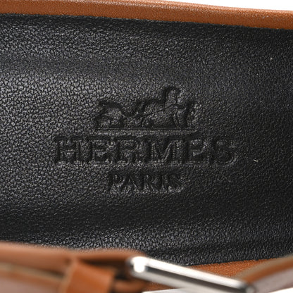 Hermes Calfskin Elbe 60 Sandals 37.5 Naturel 9 of 11