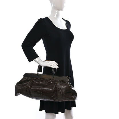 Gucci Wood Crocodile Tom Ford Doctor Bag Brown 2 of 10
