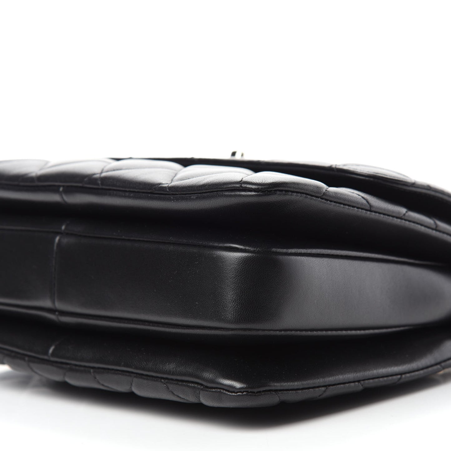 Lambskin Quilted Small Trendy CC Dual Handle Flap Bag Black