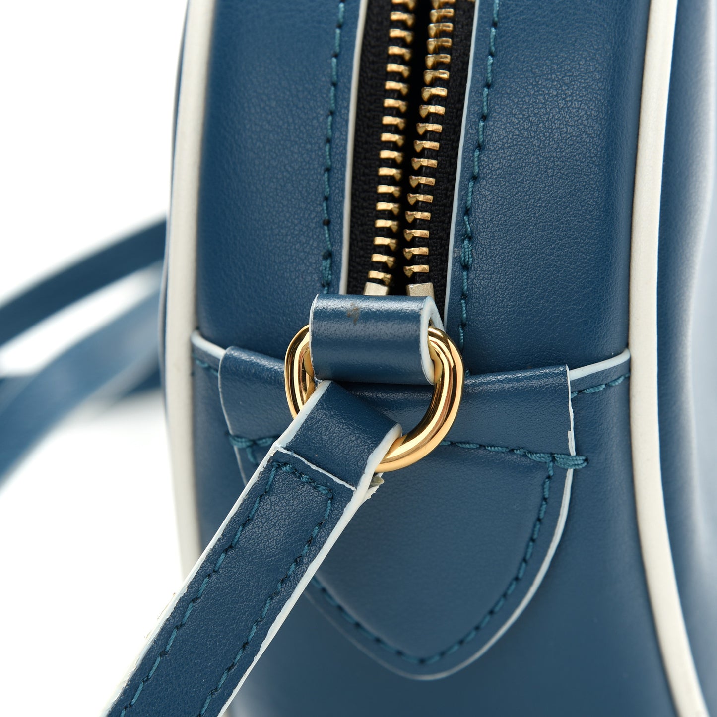 Calfskin Voyager Circle Crossbody Deep Teal