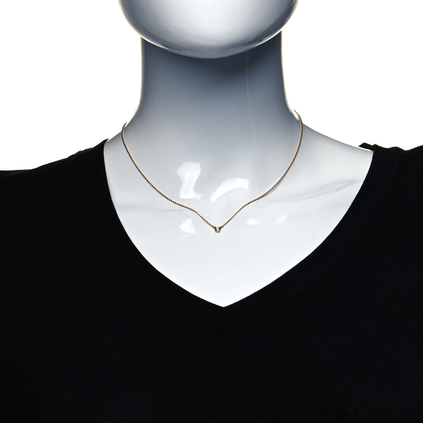 18K Yellow Gold Diamond .03ct Elsa Peretti Diamonds by the Yard Pendant Necklace